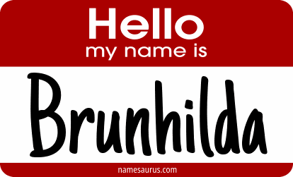 Hello my name is Brunhilda png download