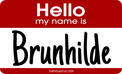 Hello my name is Brunhilde png download