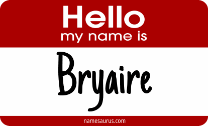 Hello my name is Bryaire png download