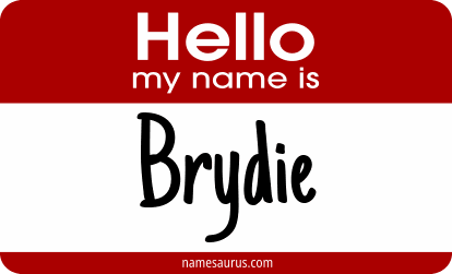 Hello my name is Brydie png download