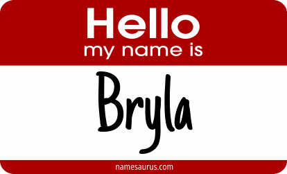 Hello my name is Bryla png download