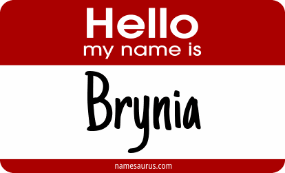 Hello my name is Brynia png download