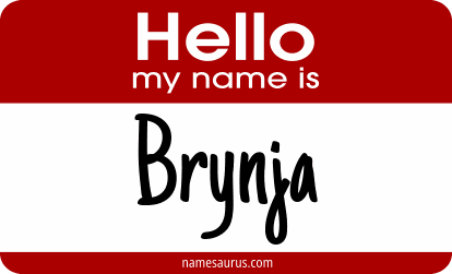 Hello my name is Brynja png download