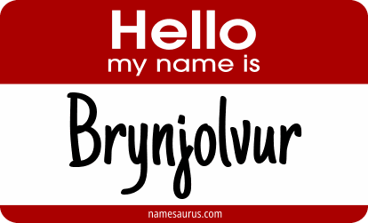 Hello my name is Brynjolvur png download