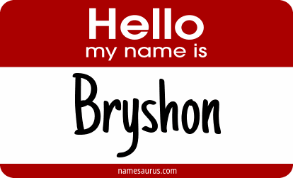 Hello my name is Bryshon png download