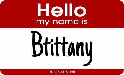Hello my name is Btittany png download