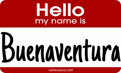 Hello my name is Buenaventura png download
