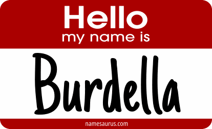 Hello my name is Burdella png download