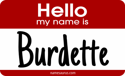 Hello my name is Burdette png download
