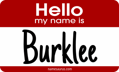Hello my name is Burklee png download