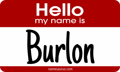 Hello my name is Burlon png download