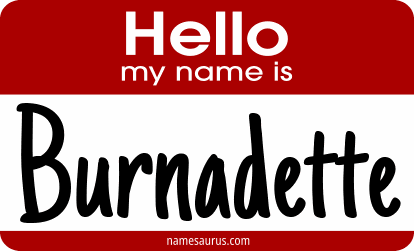 Hello my name is Burnadette png download