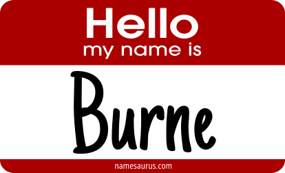 Hello my name is Burne png download