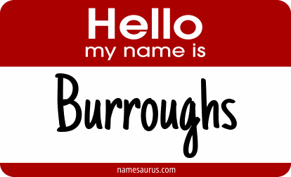 Hello my name is Burroughs png download