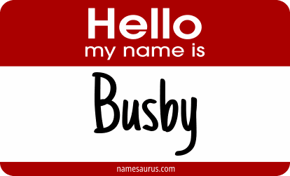 Hello my name is Busby png download