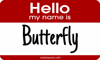Hello my name is Butterfly png download
