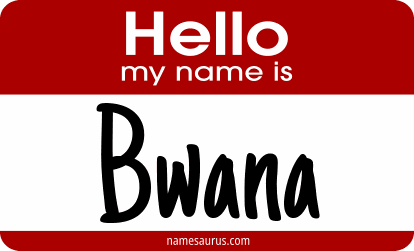 Hello my name is Bwana png download