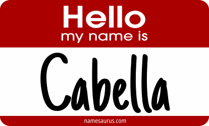 Hello my name is Cabella png download