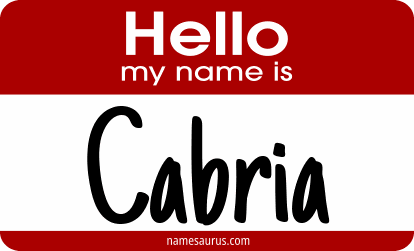 Hello my name is Cabria png download
