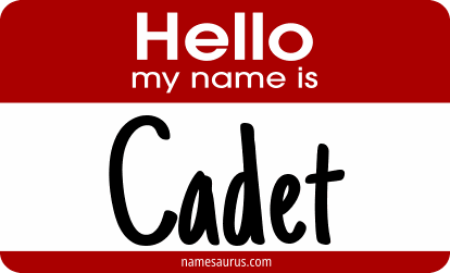 Hello my name is Cadet png download