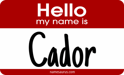 Hello my name is Cador png download