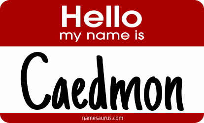 Hello my name is Caedmon png download