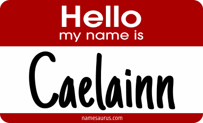 Hello my name is Caelainn png download