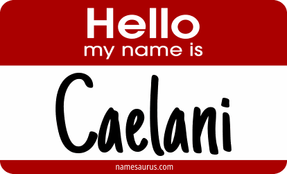 Hello my name is Caelani png download