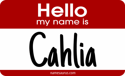 Hello my name is Cahlia png download