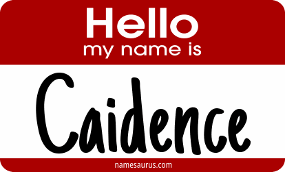Hello my name is Caidence png download