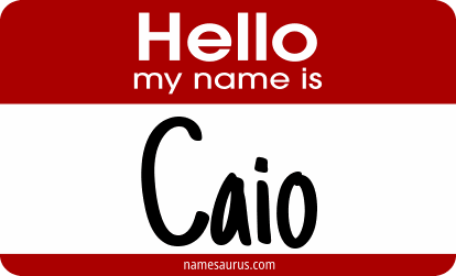 Hello my name is Caio png download