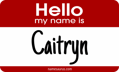Hello my name is Caitryn png download
