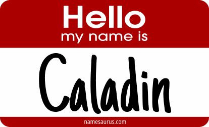 Hello my name is Caladin png download