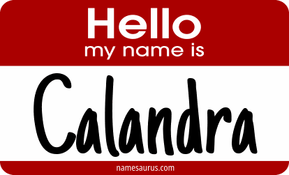Hello my name is Calandra png download