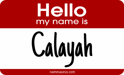 Hello my name is Calayah png download