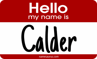 Hello my name is Calder png download