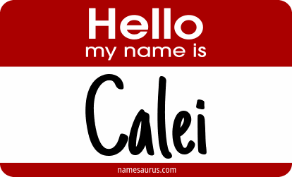 Hello my name is Calei png download