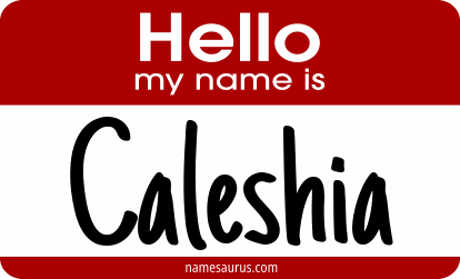 Hello my name is Caleshia png download