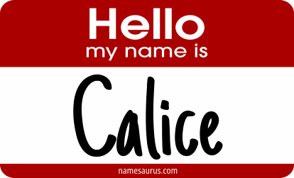Hello my name is Calice png download