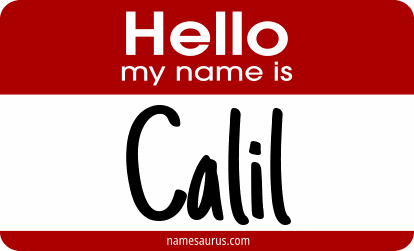Hello my name is Calil png download
