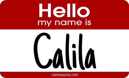 Hello my name is Calila png download