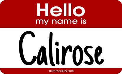 Hello my name is Calirose png download