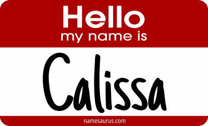 Hello my name is Calissa png download