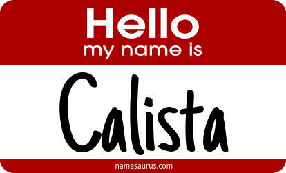 Hello my name is Calista png download