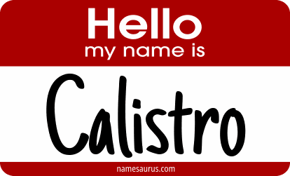 Hello my name is Calistro png download