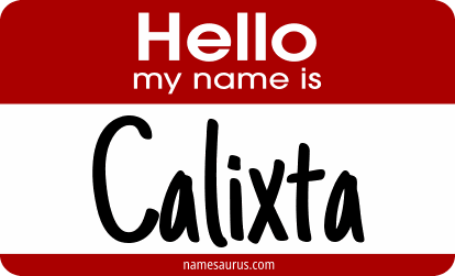 Hello my name is Calixta png download