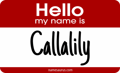 Hello my name is Callalily png download