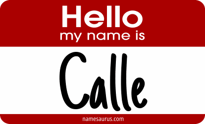 Hello my name is Calle png download