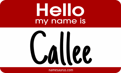 Hello my name is Callee png download