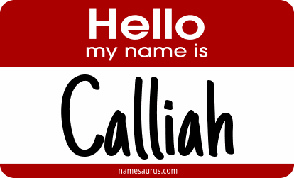 Hello my name is Calliah png download